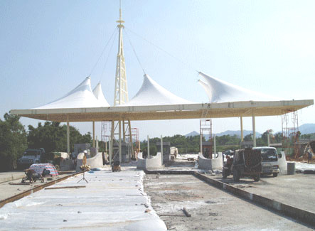 車輛出入口膜結(jié)構(gòu)